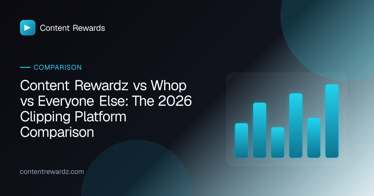 Content Rewardz vs Whop vs Everyone Else: The 2026 Clipping Platform Comparison