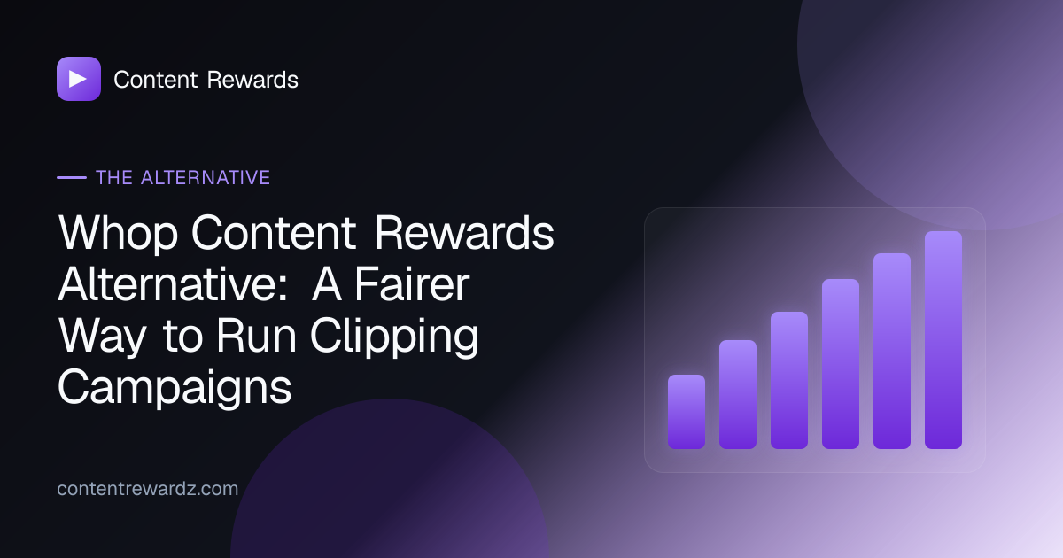 Whop Content Rewards Alternative: A Fairer Way to Run Clipping Campaigns